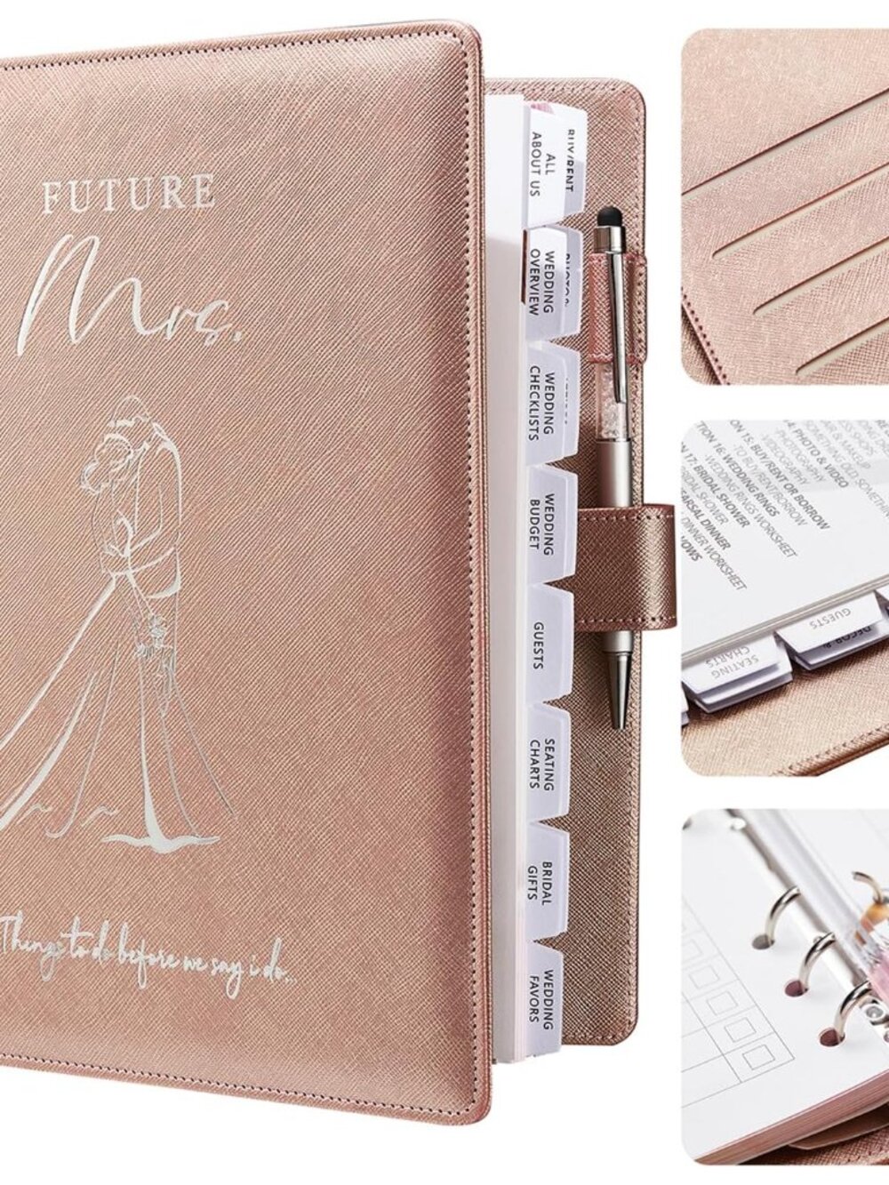 Future Mrs Wedding Planning Book and Organizer Gift Set, Destination Wedding Pla